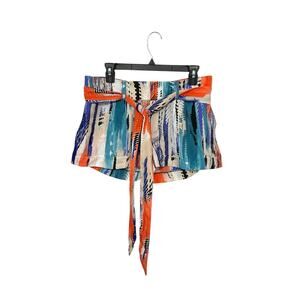 NWT Guess Womens Shorts Funky Multicolor Size 29 Medium Removable Tie